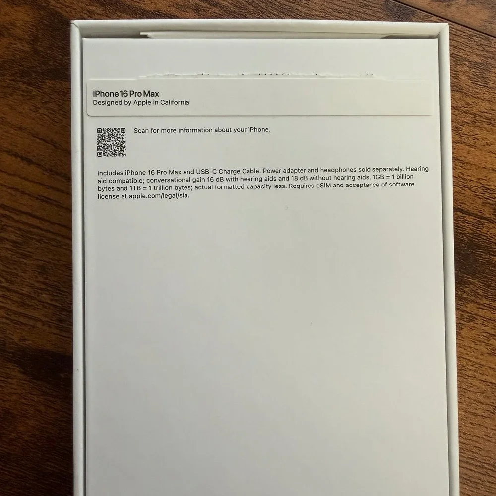 Apple iPhone 16‎ Pro Max Empty Box Desert Titanium 256GB